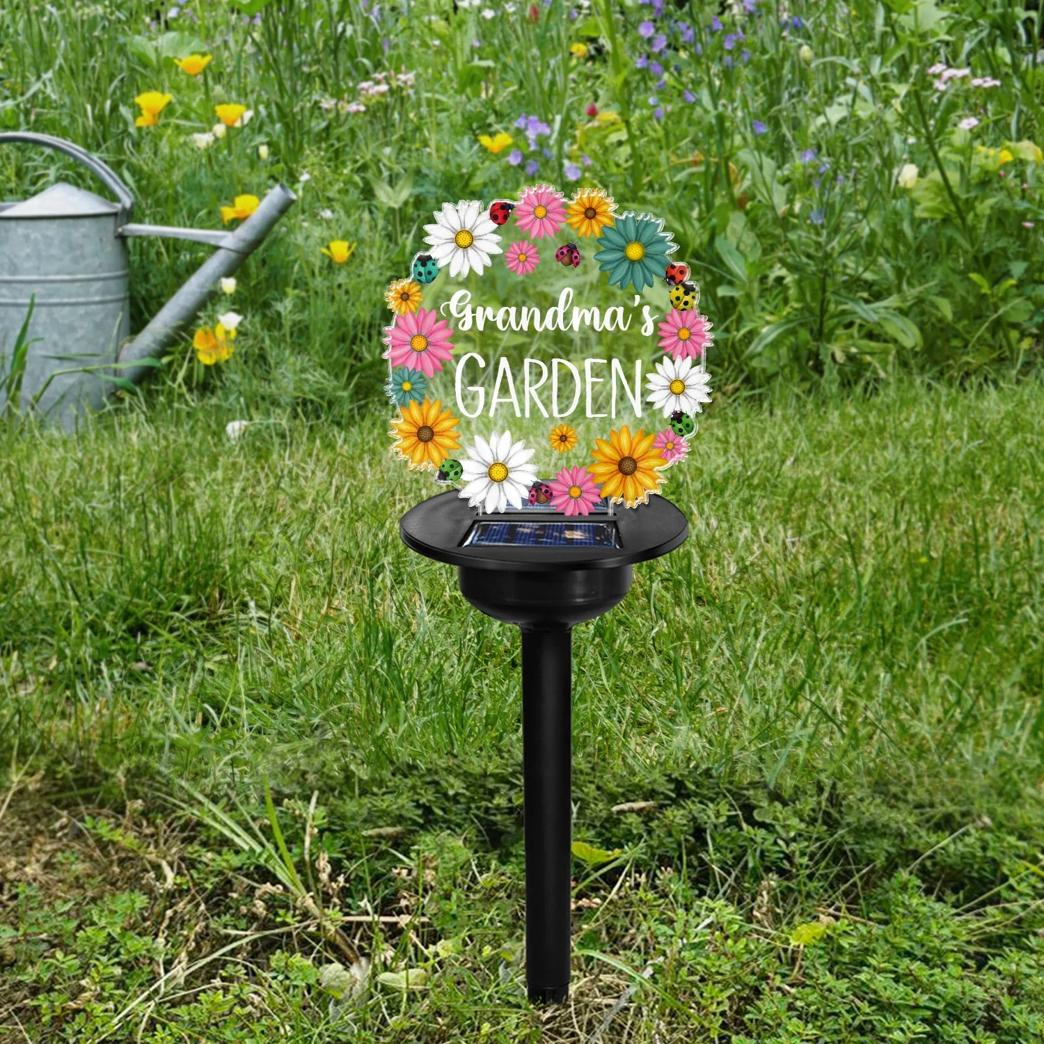 Nana's Garden - Gift For Mom, Mother, Grandma, Nana, Gardening Lovers - Personalized Solar Light - Image 4