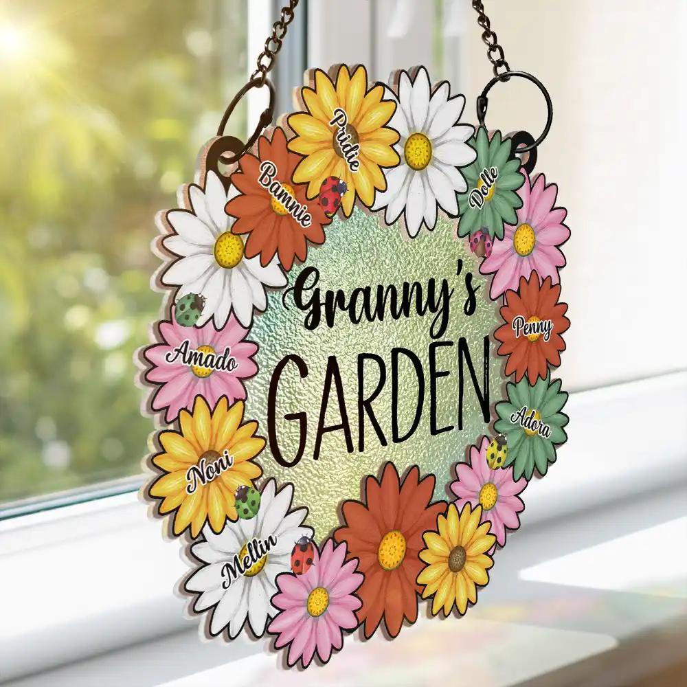 Nana's Garden - Personalized Window Hanging Suncatcher Ornament - Image 3