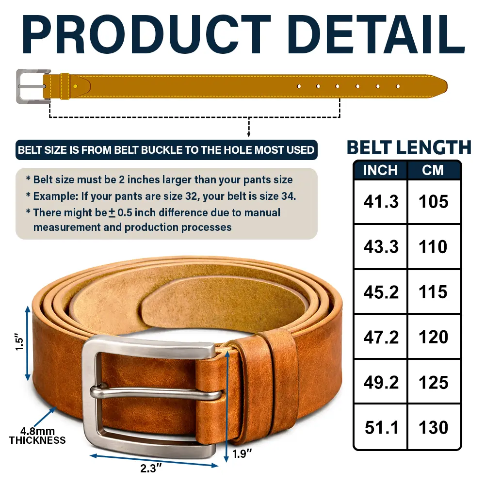 Naughty Hand I Love Every Bone In Your Body Spicy Couple - Personalized Cowhide Leather Belt - Image 5