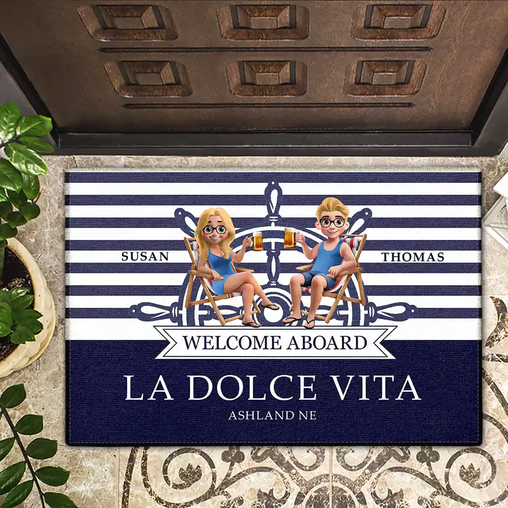 Nautical Boat Lovers - Personalized Doormat - Image 2