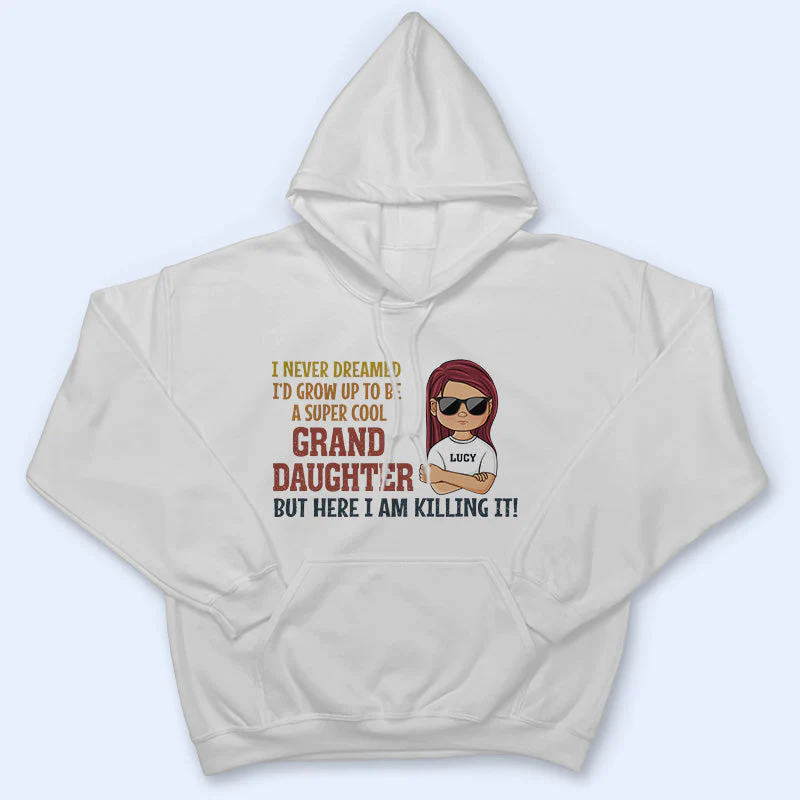 Never Dreamed I'd Grow Up To Be A Super Grandson Granddaughter - Personalized Custom T Shirt - Image 4