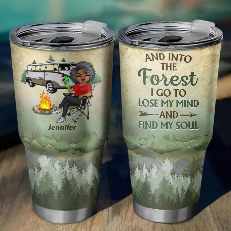 Never Dreamed I'd Grow Up To Be A Super Sexy Camping Lady - Gift For Campers - Personalized Custom 30 Oz Tumbler - Image 2
