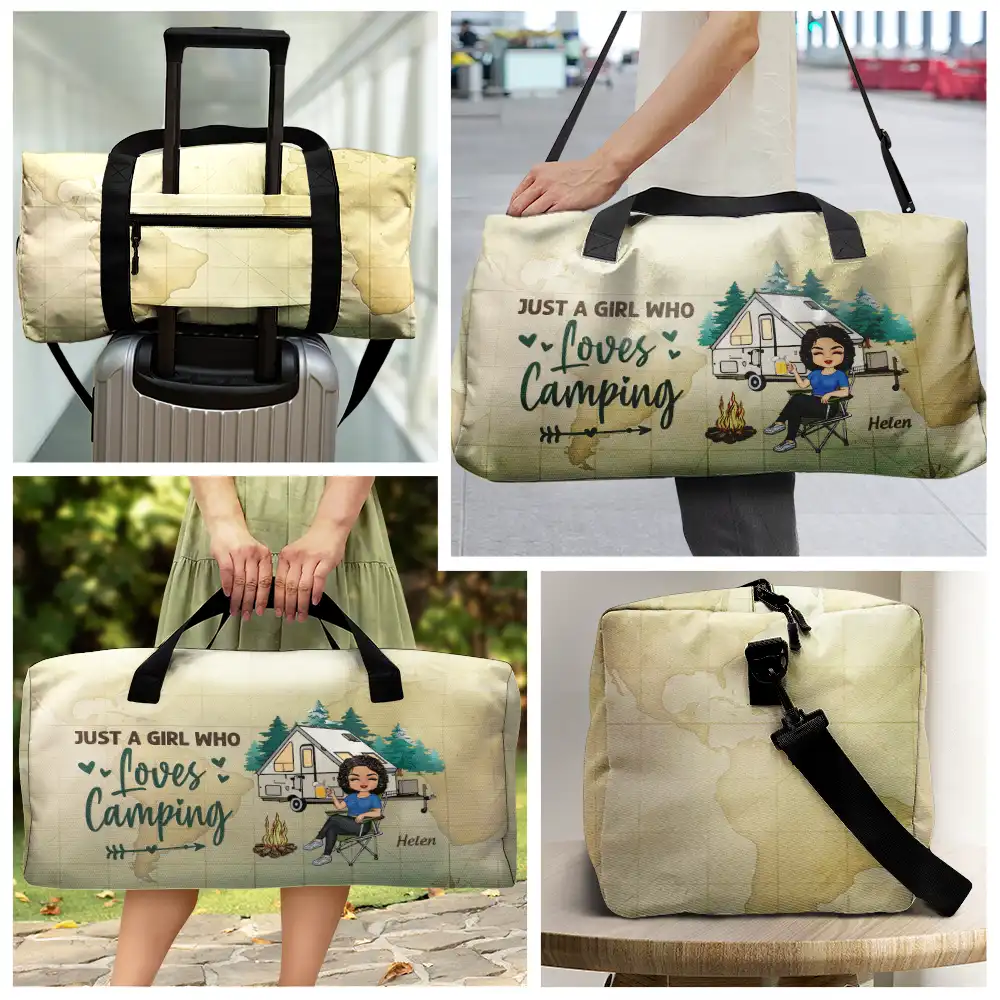 Never Dreamed I'd Grow Up To Be A Super Sexy Camping Lady - Personalized Duffle Bag - Image 3