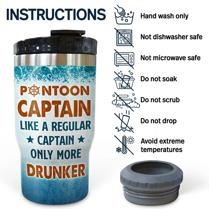 Never Dreamed I'd Grow Up To Be A Super Sexy Pontoon Queen - Personalized Custom Triple 3 In 1 Can Cooler - Image 5