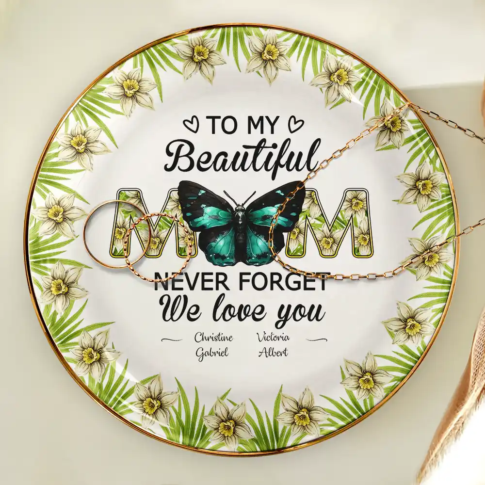 Never Forget I Love You - Personalized Round Ring Dish - Image 4