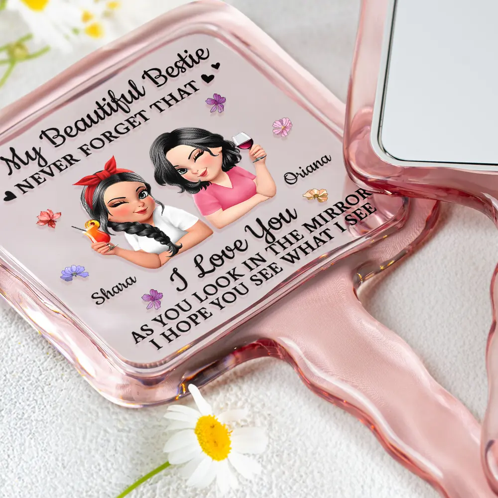 Never Forget That I Love You - Personalized Handheld Mirror - Image 3
