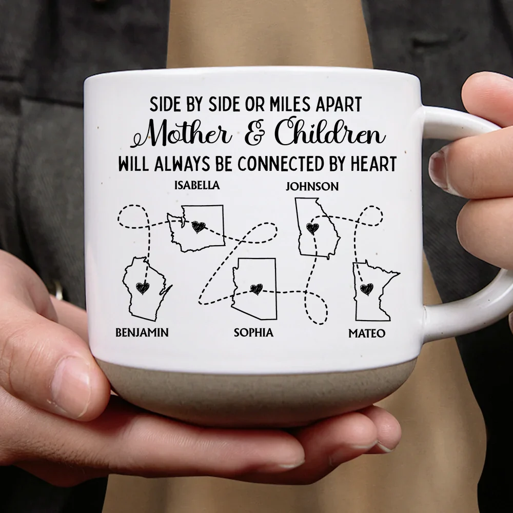 Never Too Far To Drink Together - Personalized Pottery Mug - Image 4