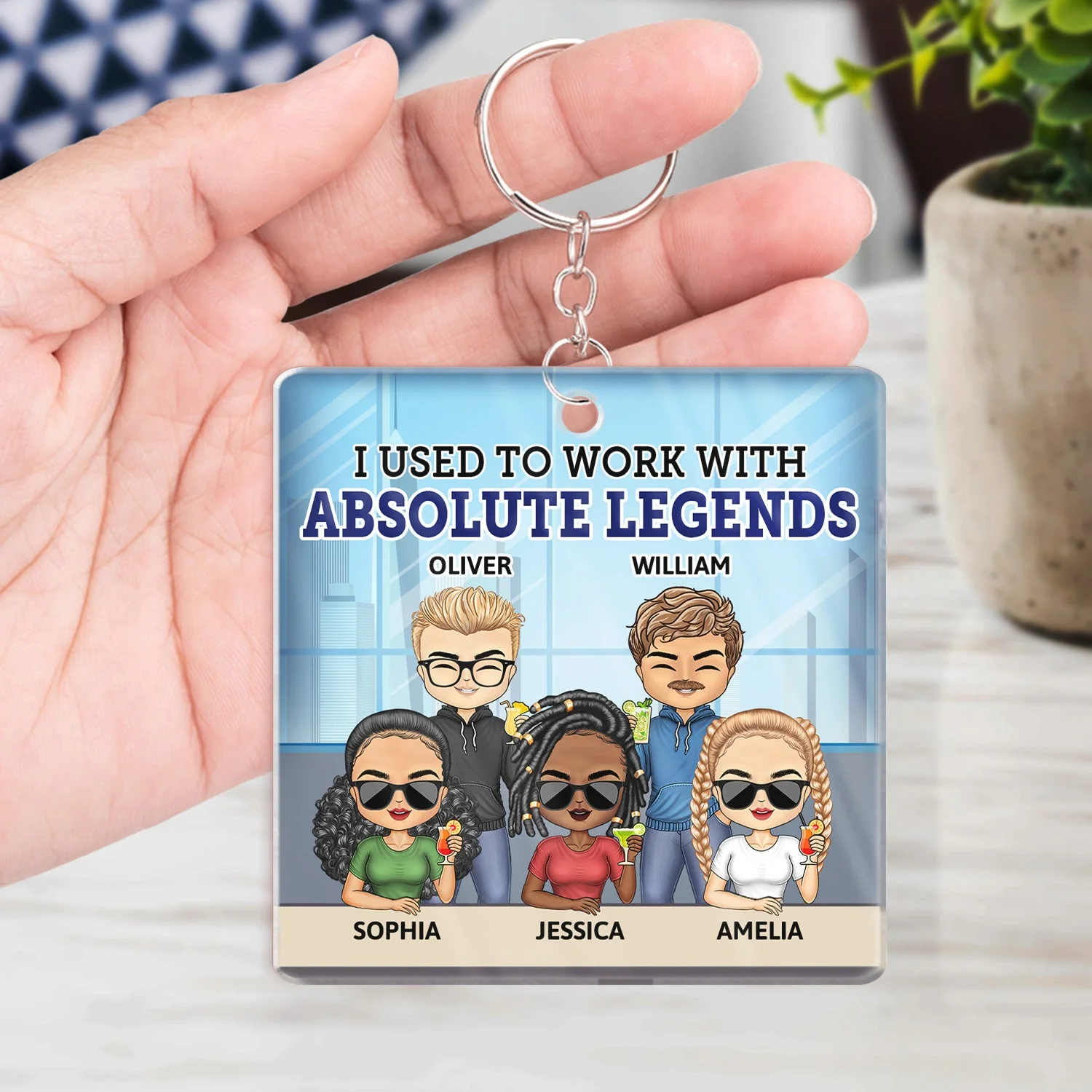 Never Underestimate The Difference You Made - Farewell, Leaving Gifts For Colleagues, Coworkers, Besties - Personalized Custom Acrylic Keychain - Image 4