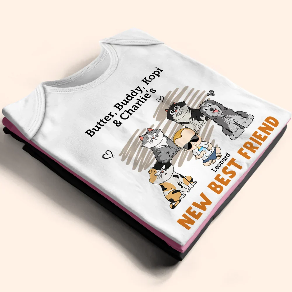 New Best Friend Pet Lovers - Personalized Baby Onesie - Image 3