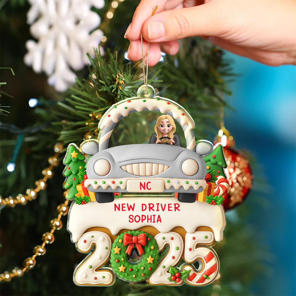 New Driven License - Personalized Custom Shaped Acrylic Ornament - Image 5