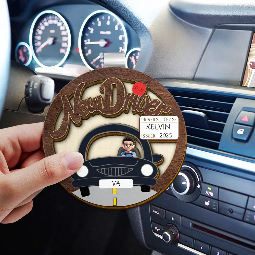 New Driver - Personalized Custom Shaped Car Visor Clip - Image 3