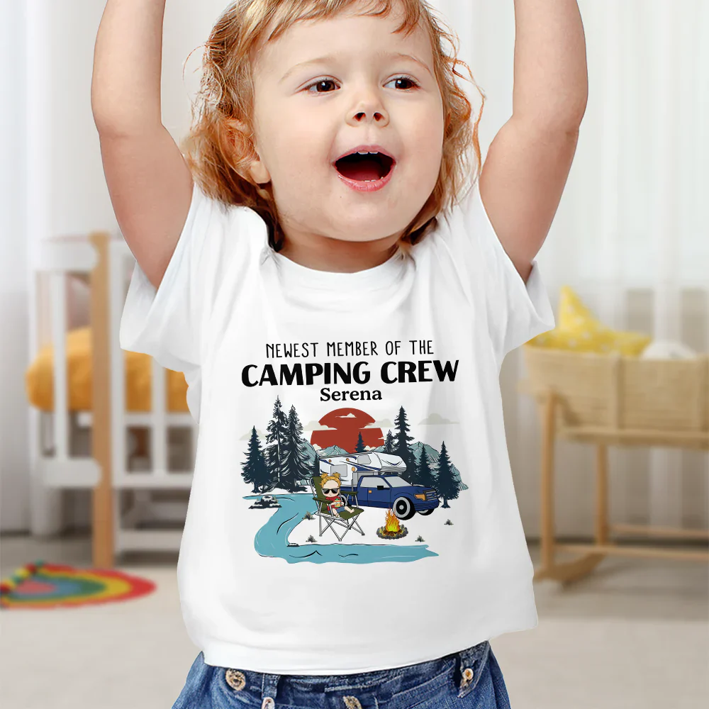 Newest Member Of The Campin Crew - Personalized Baby Onesie - Image 6