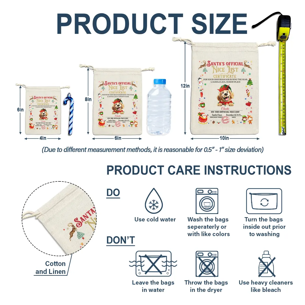 Nice List Certificate - Personalized Favor Bag - Image 6