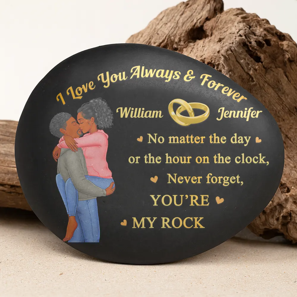 No Matter The Hour On The Clock - Personalized Printed Rock - Image 3