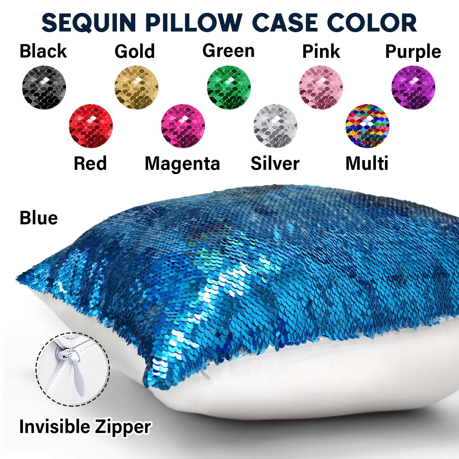 No Matter Where Life Takes Us - Gift For Sisters, Siblings - Personalized Sequin Pillow, Mermaid Sequin Cushion Magic Reversible Throw Pillow - Image 4