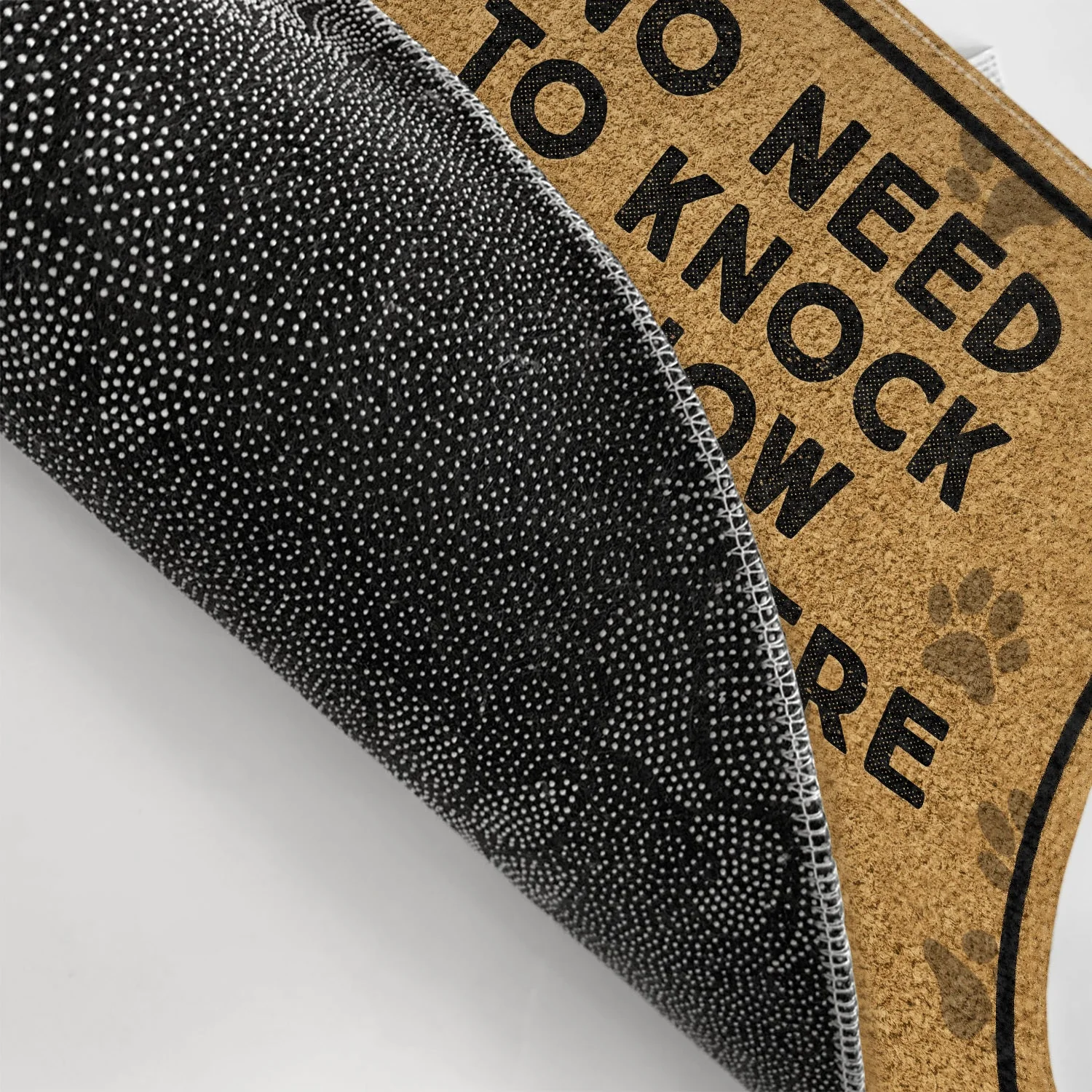 No Need To Knock We Know You're Here - Home Decor, Birthday, Housewarming Gift For Dog Lovers & Cat Lovers - Personalized Custom Doormat - Image 3