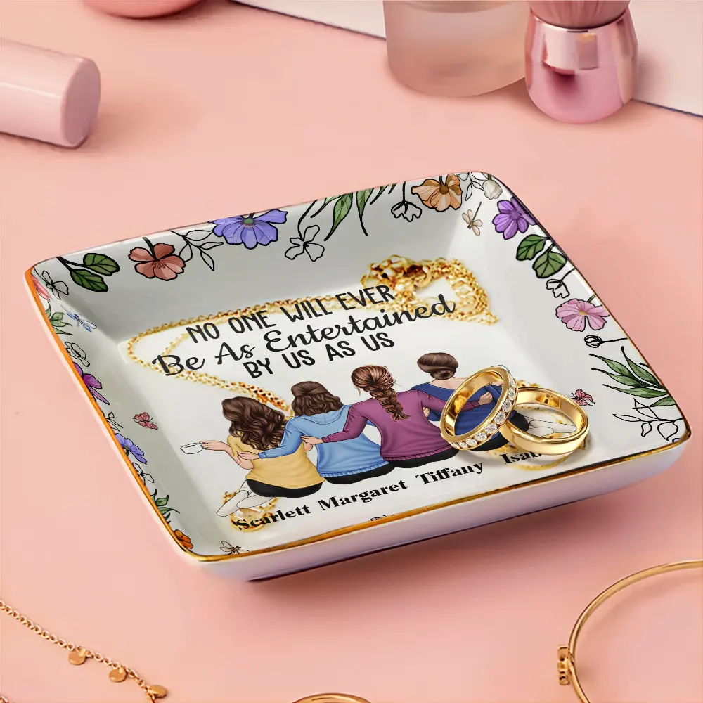 No One Will Ever Be As Entertained By Us As Backside - Personalized Ring Dish - Image 3