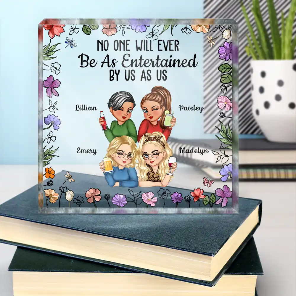 No One Will Ever Be As Entertained By Us As Us - Personalized Square Shaped Acrylic Plaque - Image 4
