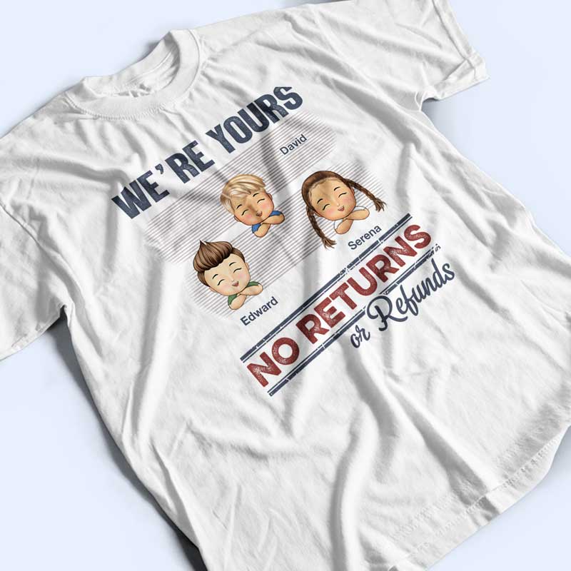 No Returns Or Refunds Chibi Grandkids - Personalized T Shirt - Image 3