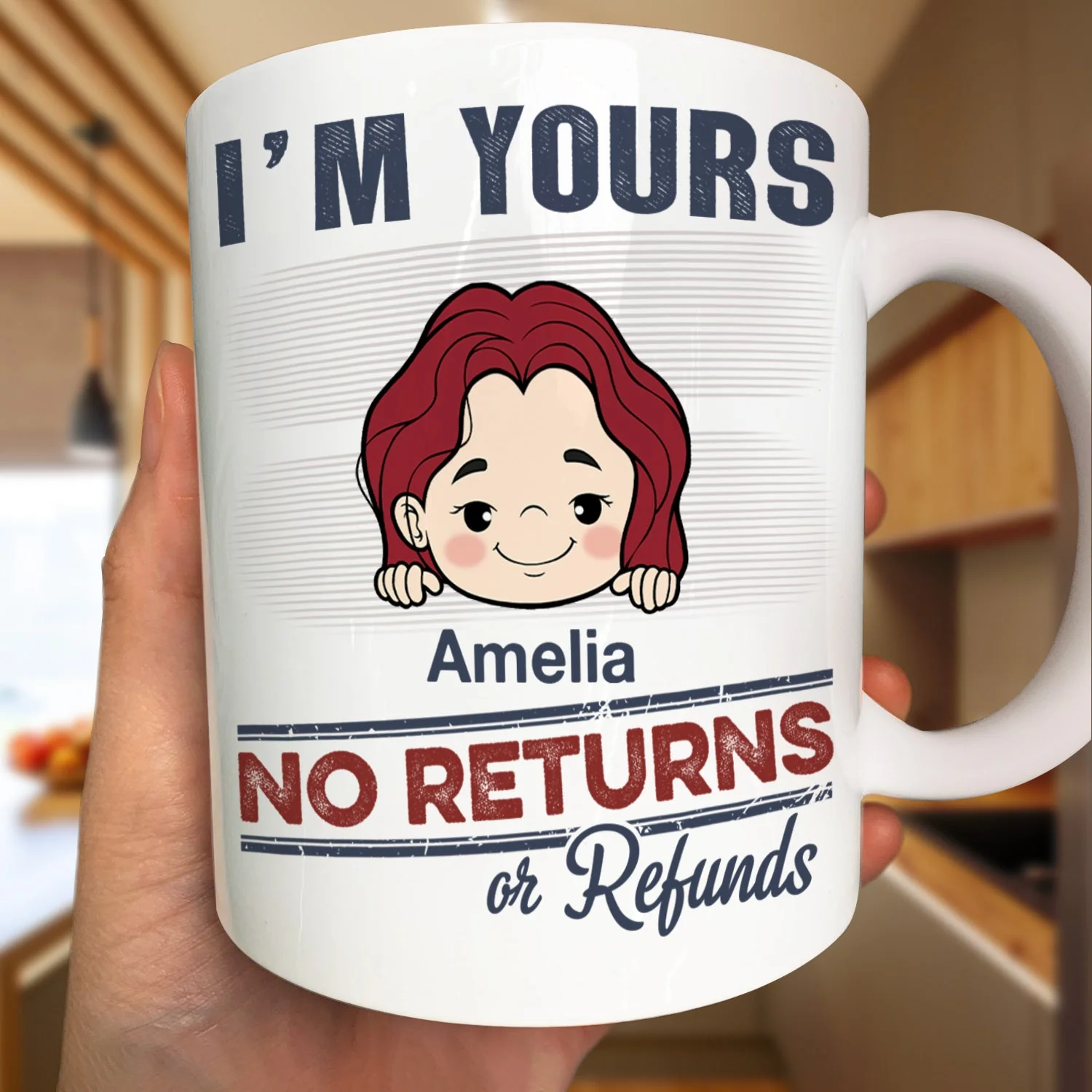 No Returns Or Refunds Grandkids - Funny Gift For Dad, Mom, Grandma, Grandpa - Personalized Mug - Image 3