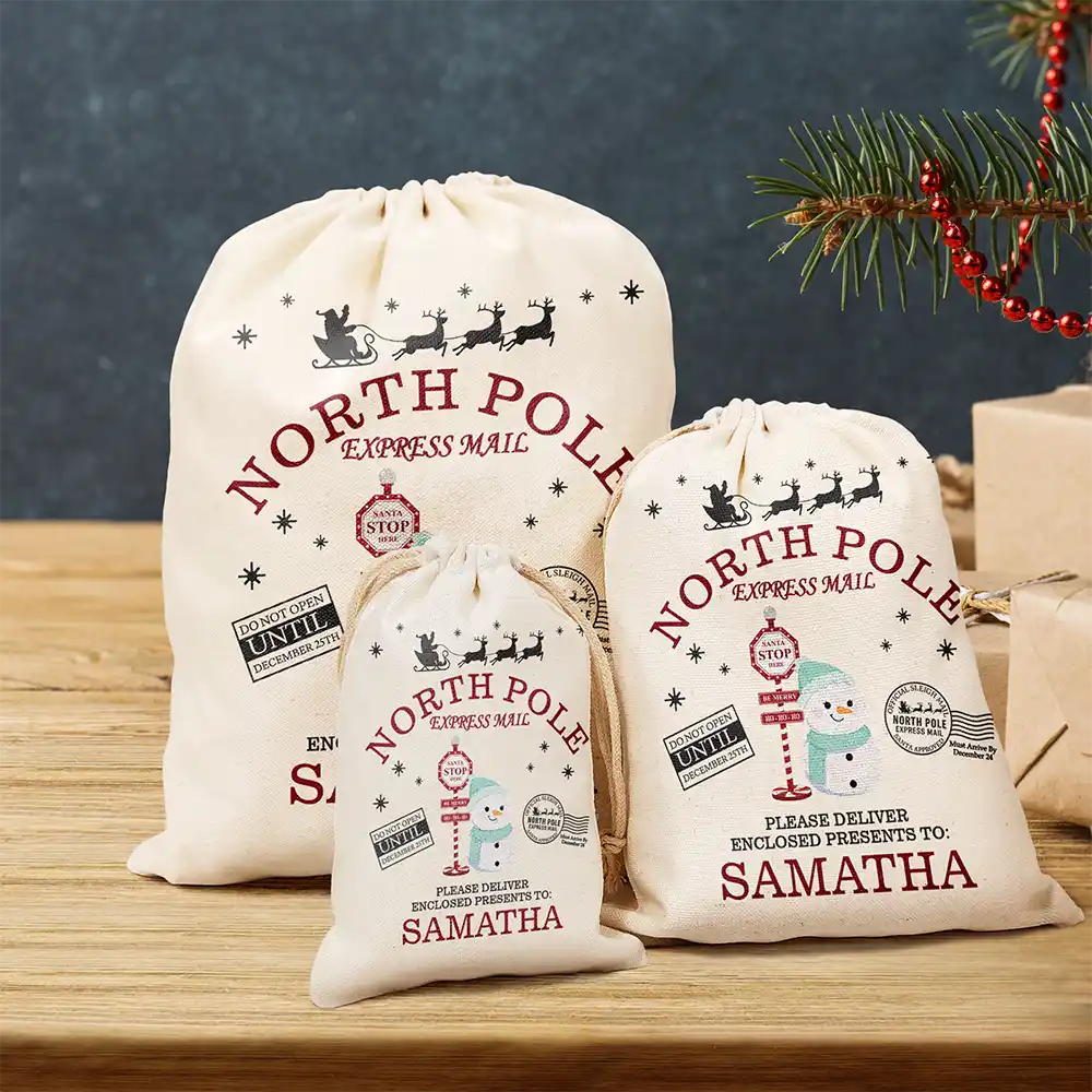 North Pole Express Mail - Personalized Favor Bag - Image 3