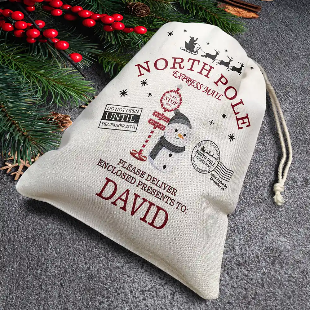 North Pole Express Mail - Personalized Favor Bag - Image 4
