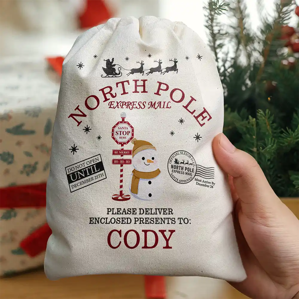 North Pole Express Mail - Personalized Favor Bag - Image 5