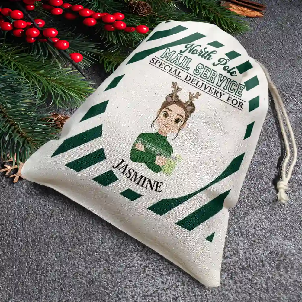 North Pole Mail Service Special Delivery - Personalized Favor Bag - Image 3