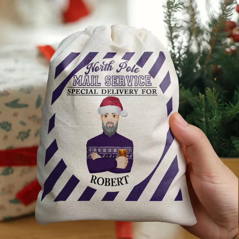 North Pole Mail Service Special Delivery - Personalized Favor Bag - Image 4