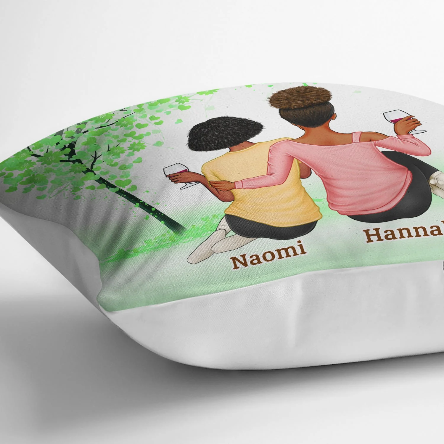 Not Always Eye To Eye But Always Heart To Heart Sisters Brothers - Gift For Siblings & Friends - Personalized Custom Pillow - Image 3