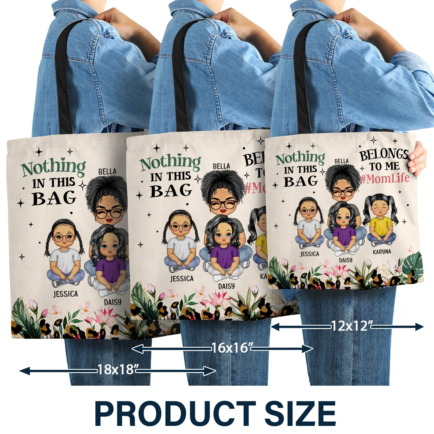 Nothing In This Bag - Gift For Mother - Personalized Zippered Canvas Bag - Image 3