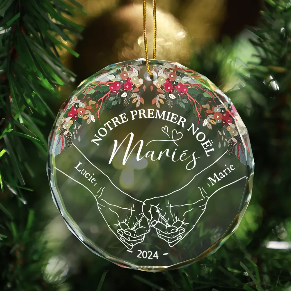 Notre Premier Noël Ensemble - Ornement En Verre Rond Personnalisé - Image 3