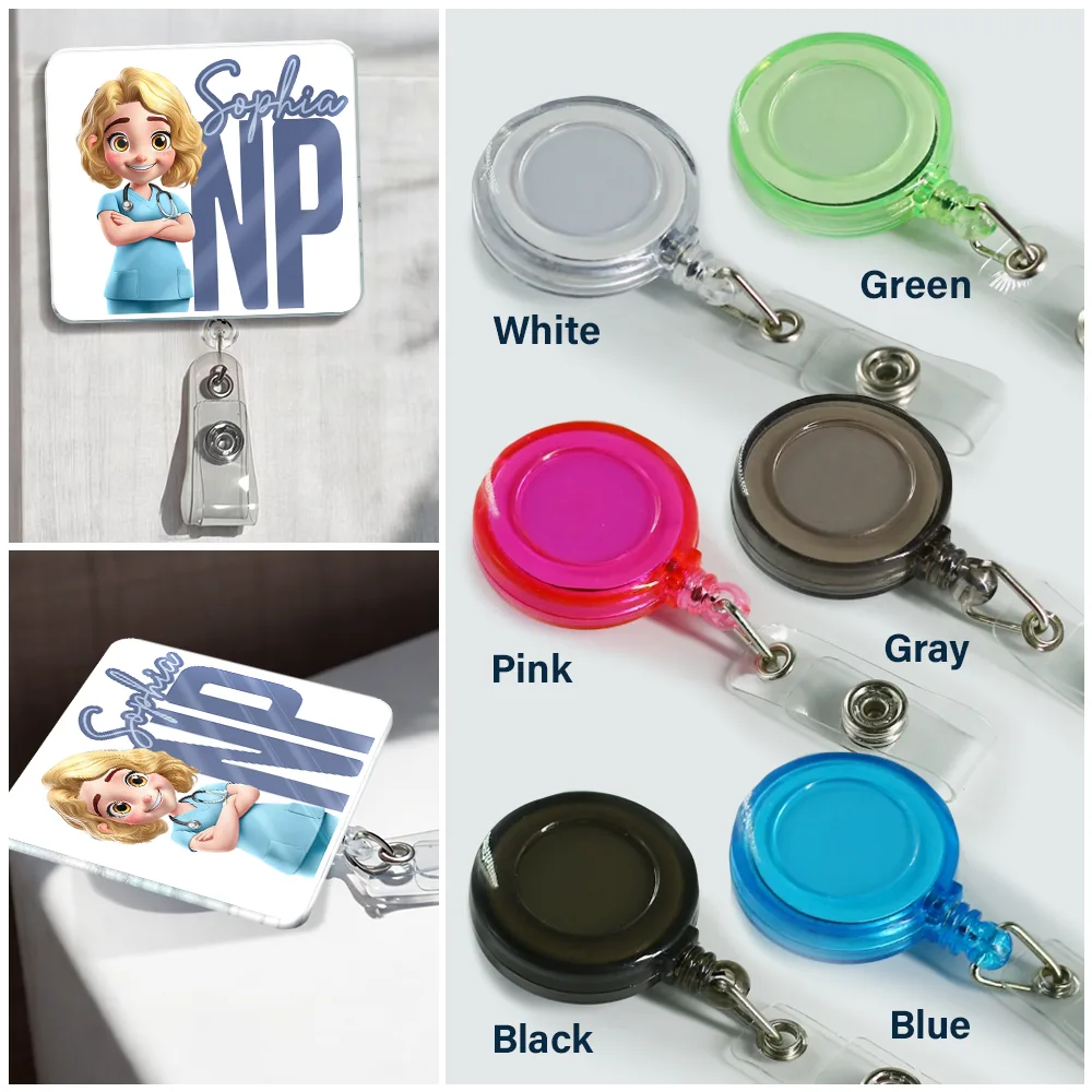 Nurse Life Job Title - Personalized Badge Reel - Image 3