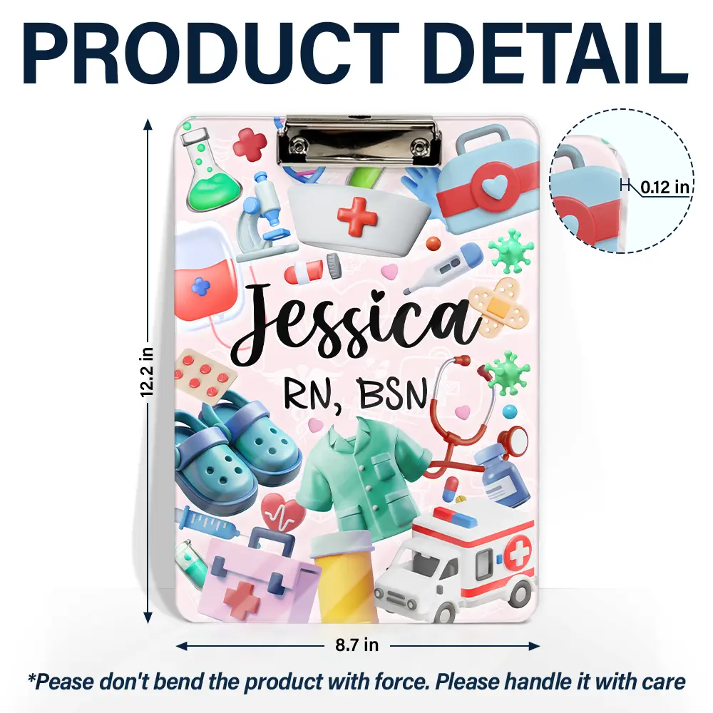 Nurse Life - Personalized Acrylic Clipboard - Image 5