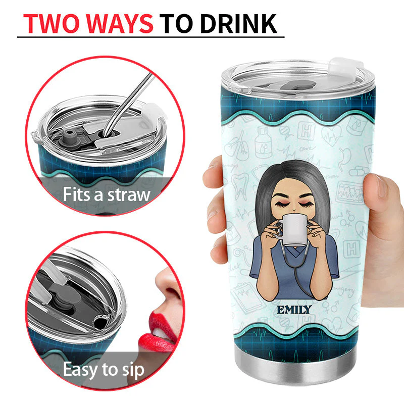 Nurse Nutrition Fact - Personalized Custom Tumbler - Image 4