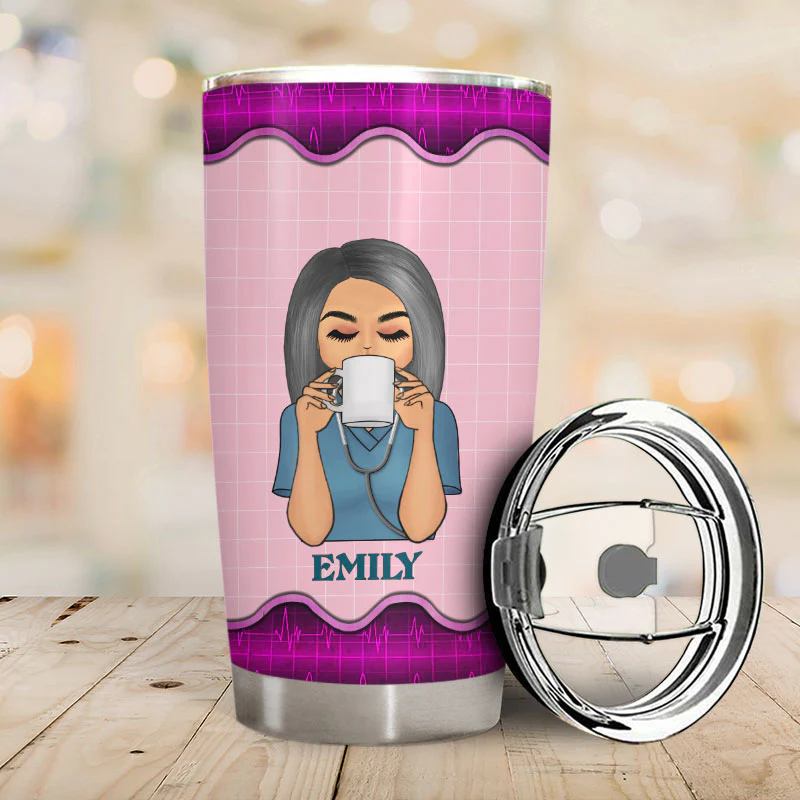 Nurse Nutrition Facts Nurse - Personalized Custom Tumbler - Image 2
