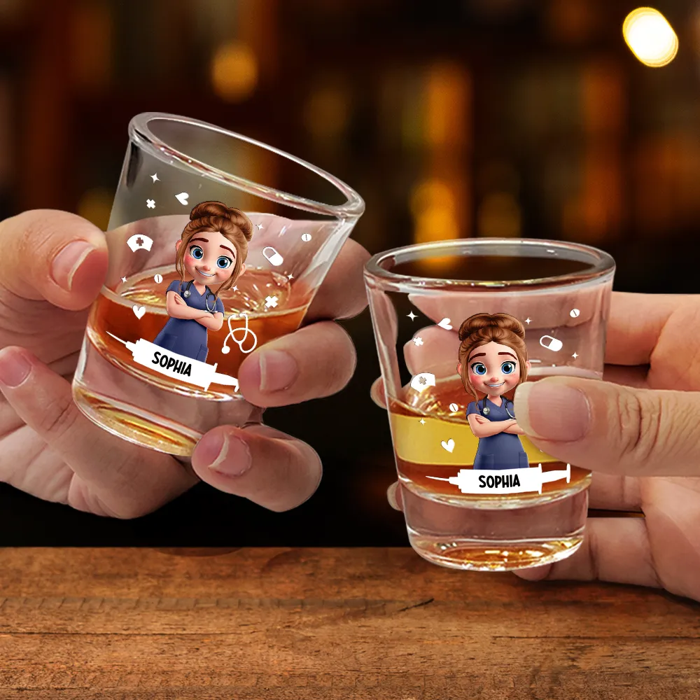 Nurses Need Shots Too - Personalized Shot Glass - Image 2