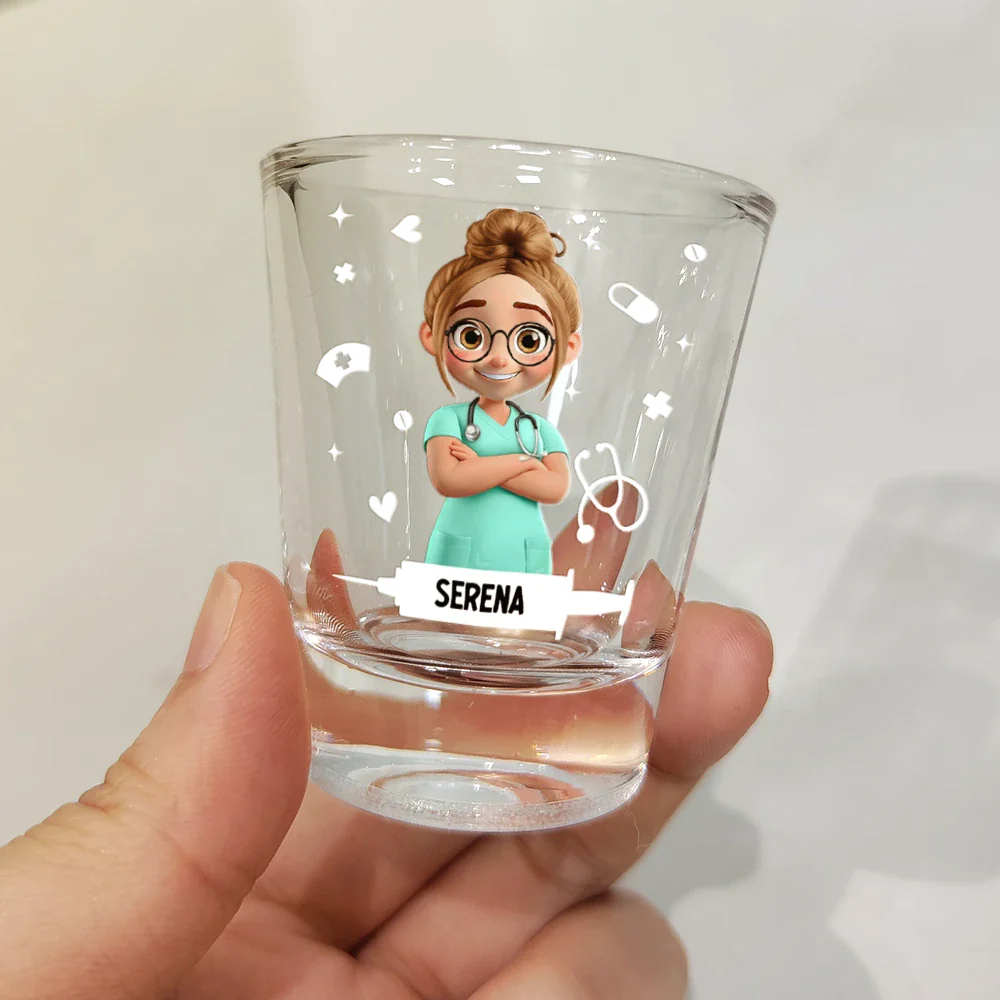 Nurses Need Shots Too - Personalized Shot Glass - Image 3