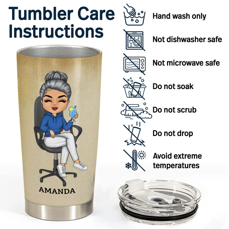 Nutrition Facts Hard Working Unrivaled Skill - Gift For Boss - Personalized Custom Tumbler - Image 5