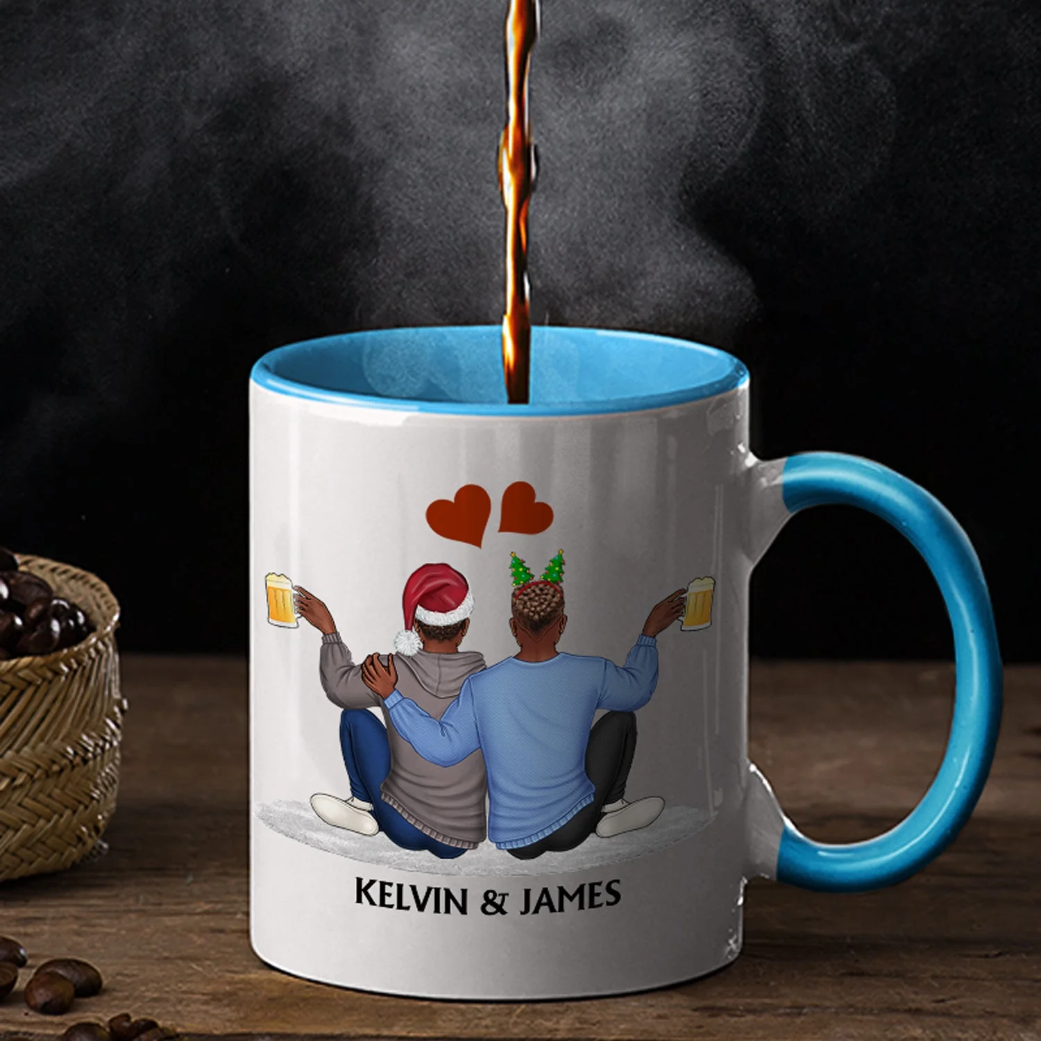 Of All The Weird Things - Anniversary, Loving Gift For Couples, Husband, Wife - Personalized Accent Mug - Image 2