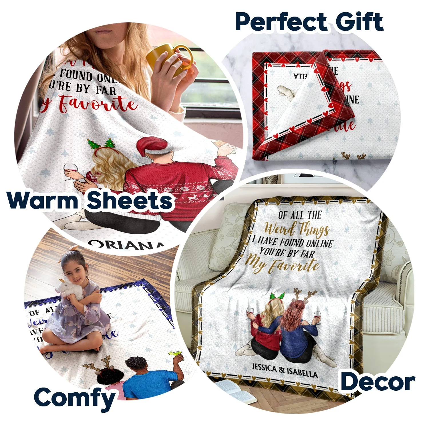 Of All The Weird Things - Anniversary, Loving Gift For Couples, Husband, Wife - Personalized Fleece Blanket - Image 5