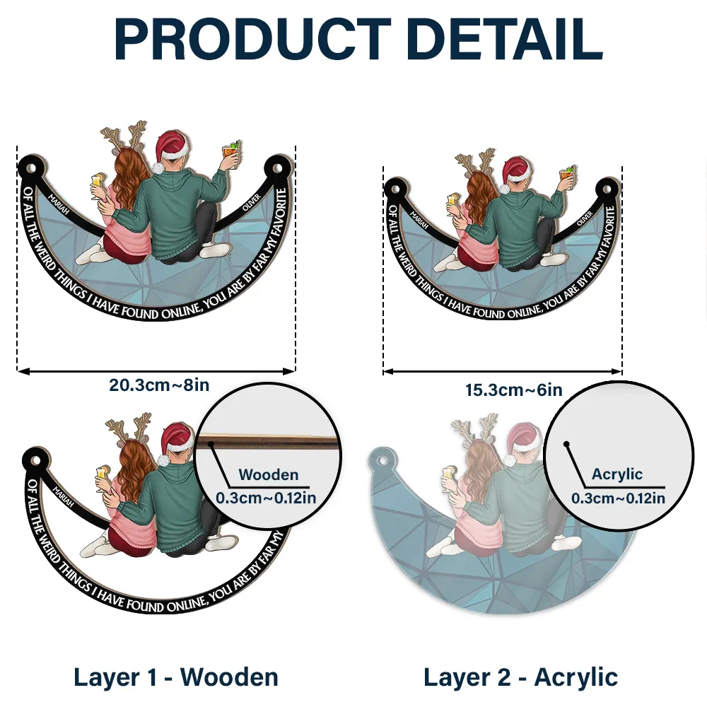 Of All The Weird Things I Have Found - Personalized Window Hanging Suncatcher Ornament - Image 5