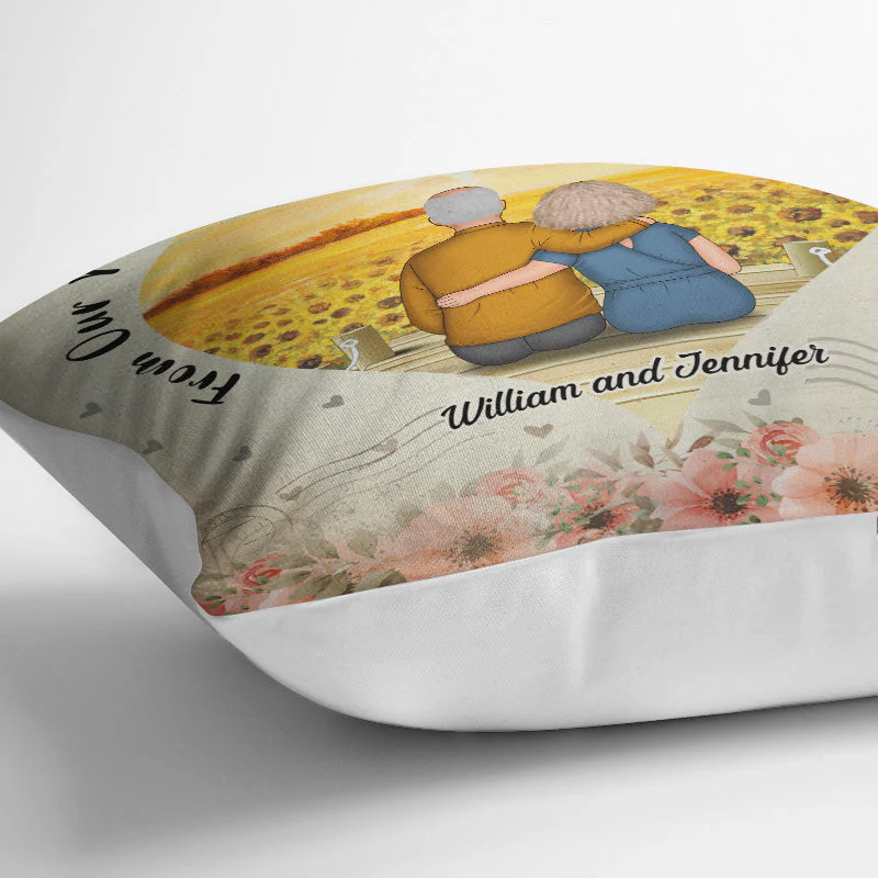 Old Couple From Our First Kiss To Our Last Breath - Personalized Custom Pillow - Image 3