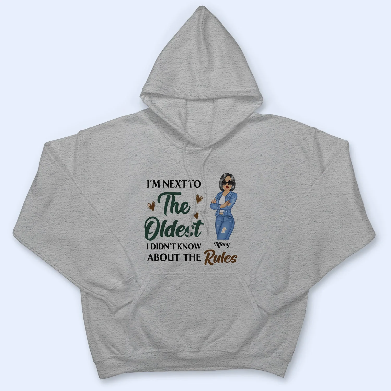 Oldest, Middle & Youngest - Gift For Sisters - Personalized Custom T Shirt - Image 4