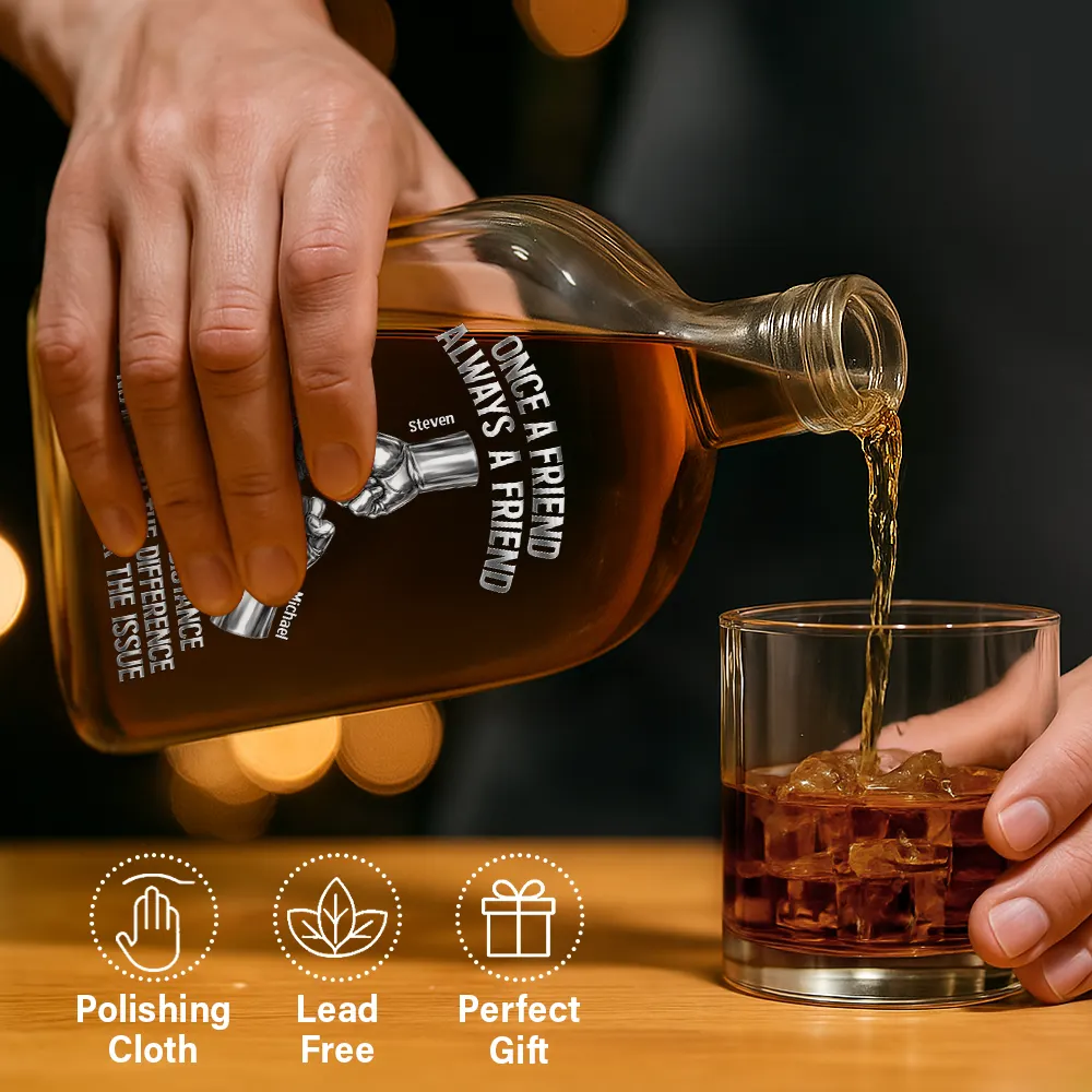 Once A Brother Always A Brother Metal Effect Hand Punch - Personalized Whiskey Bottle - Image 6