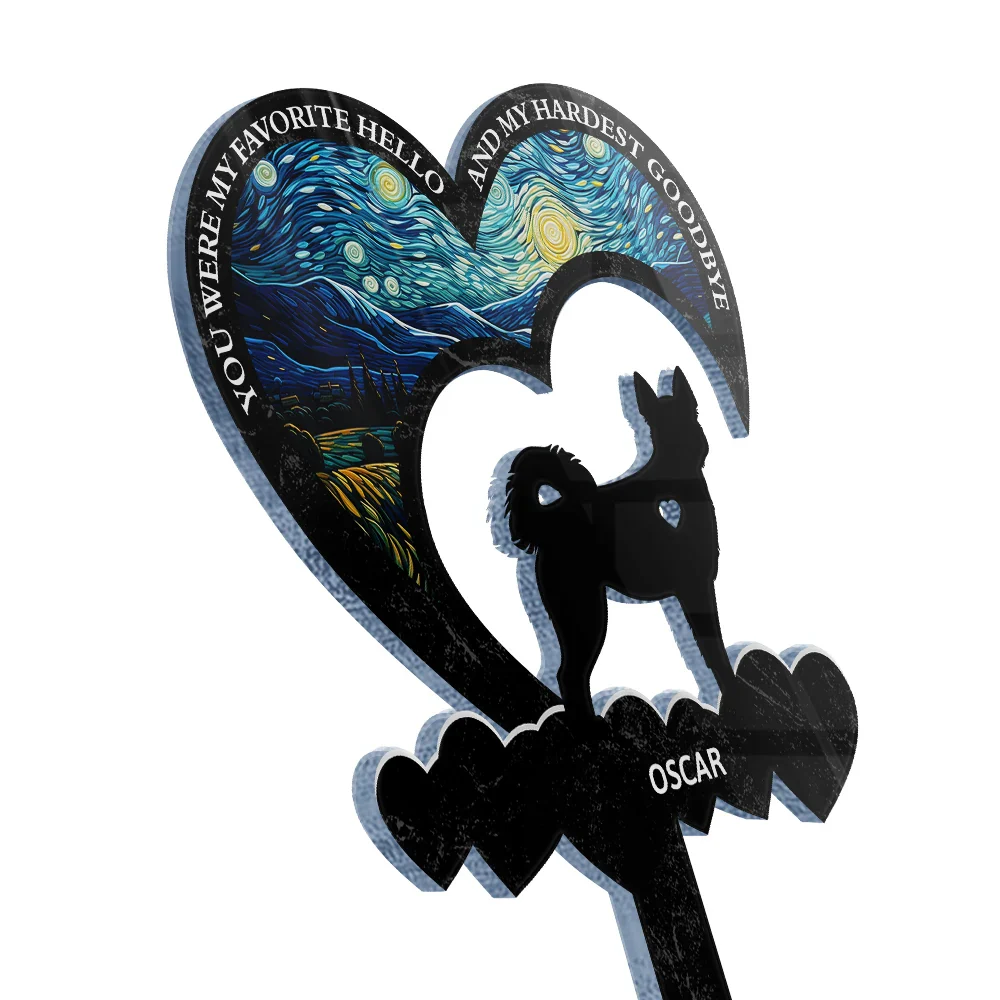 Once By My Side Forever In My Heart - Personalized Acrylic Plaque Stake - Image 3