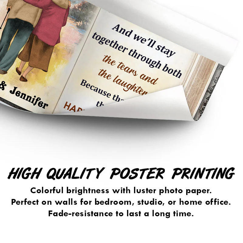 Once Upon A Time Old Couple Anniversary Memorial Gift - Personalized Custom Poster - Image 3