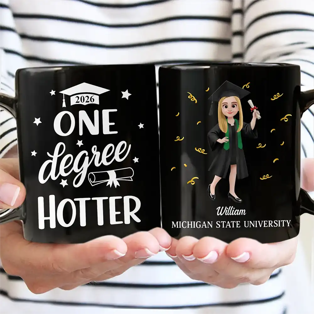 One Degree Hotter Funny Graduation - Personalized Mug - Image 3