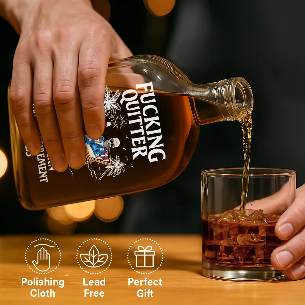 Oops I Mean Happy Retirement - Personalized Whiskey Bottle - Image 6