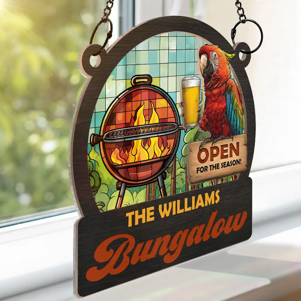 Open For The Season - Personalized Window Hanging Suncatcher Ornament - Image 3